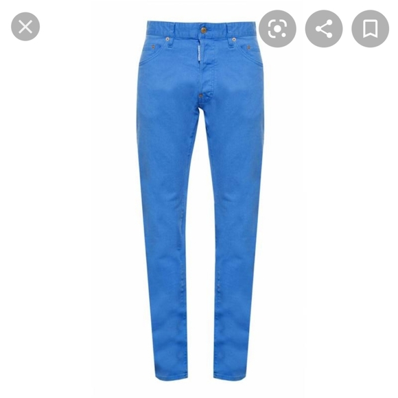 Dsquared2 blue slim straight jeans chino pants 34 x 35 denim